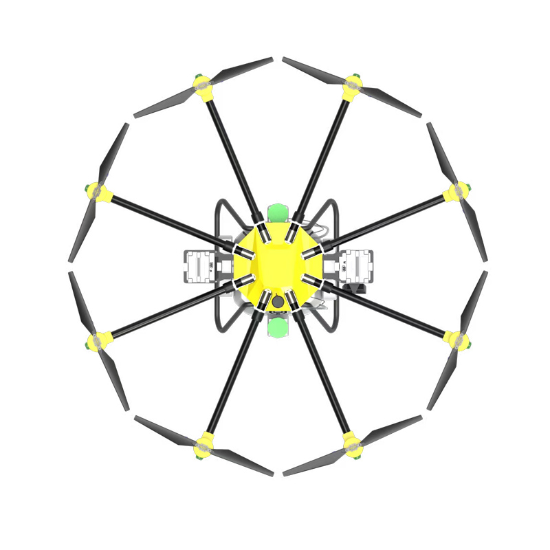 Drone de pulverização agrícola de fibra de carbono para agricultura de precisão